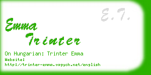 emma trinter business card